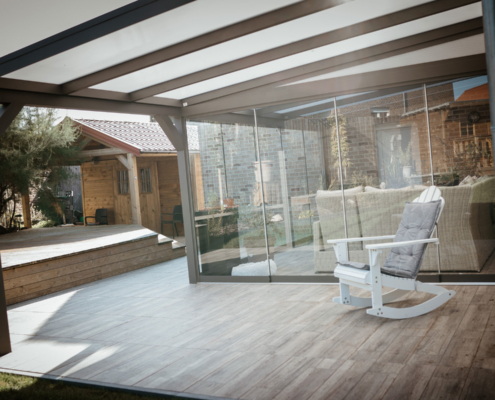 pergola avec toit en polycarbonate
