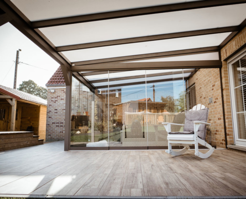 pergola avec toit en polycarbonate